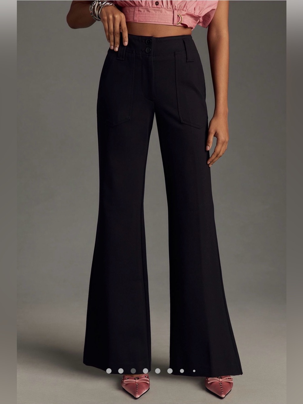 Anthropologie Maeve The Naomi Ponte Wide-Leg Flare Pants